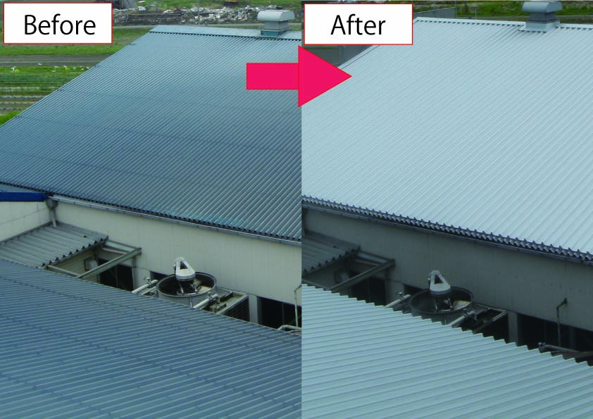 折板屋根改修工事の施工事例